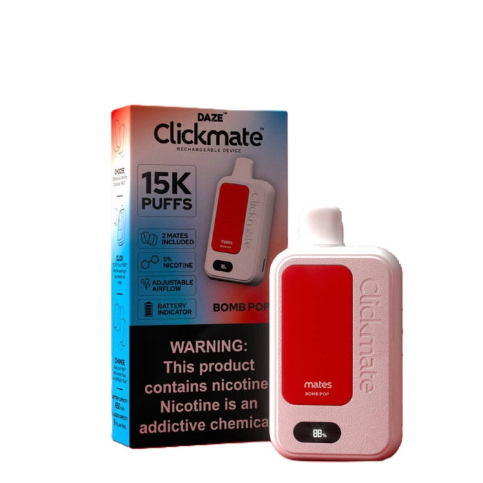 VapeNear offers the 7 Daze Clickmate 15k with 15,000 puffs and a flexible flavor experience from replaceable pod mates.