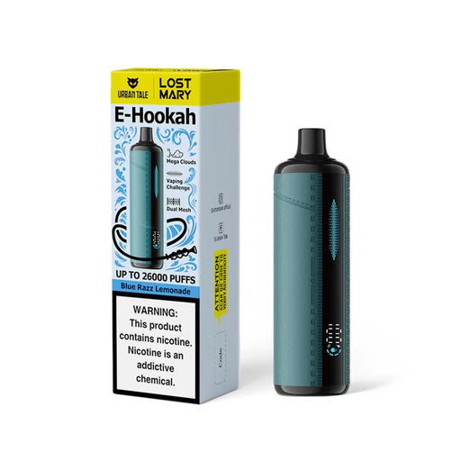 Sleek PU leather design of the Lost Mary x Urban Tale E-Hookah for stylish vaping on the go.