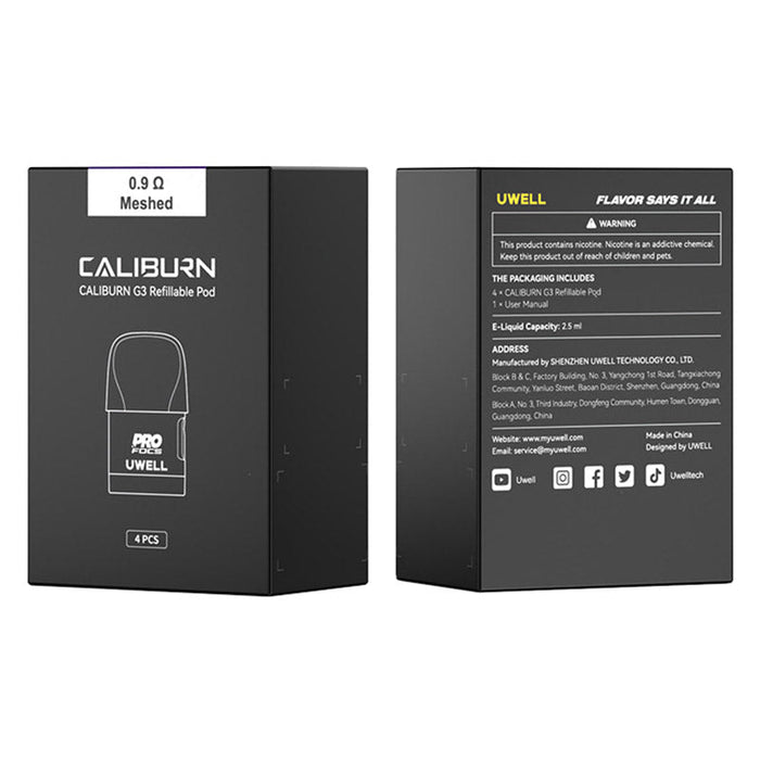 Uwell Caliburn G3 Pod Cartridge 2.5ml (4pcs/pack)