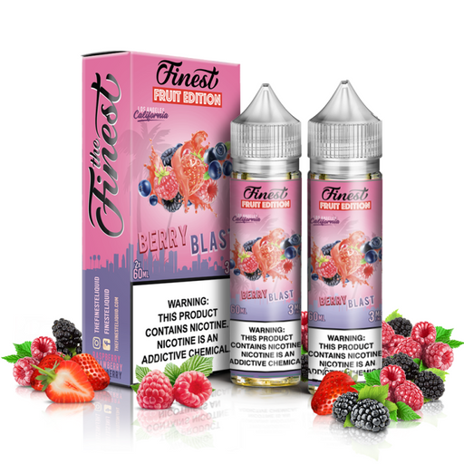 Delicious Finest Fruit Berry Blast e-juice with a burst of fruity flavors, available in a 120ml bottle.