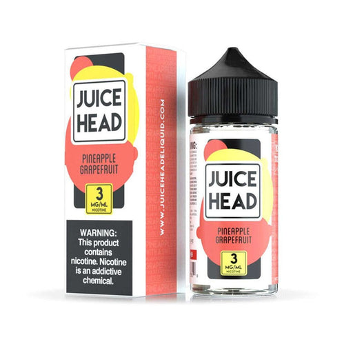 Juice Head Pineapple Grapefruit E-Juice 100ml with a tropical blend of sweet pineapple and tangy grapefruit.