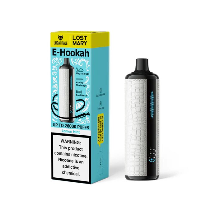 Lost Mary x Urban Tale E-Hookah with 6mg nicotine strength for a smooth and satisfying DTL vaping experience.