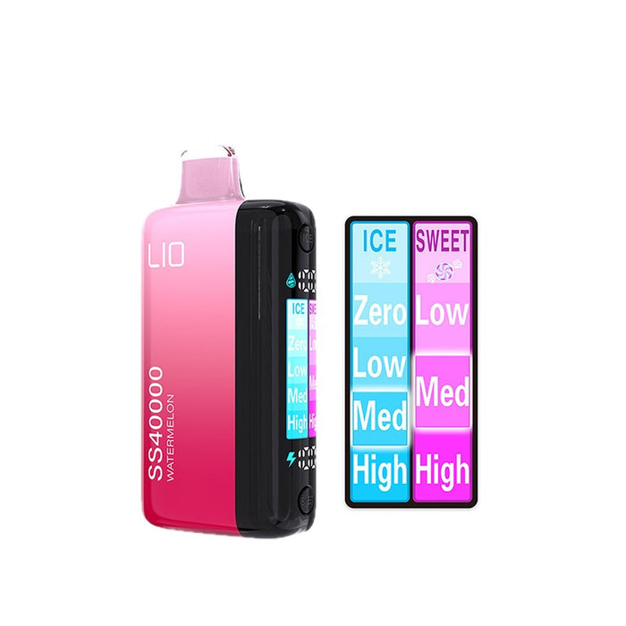 Rechargeable iJOY Lio SS40000 featuring adjustable ice and sweetness levels.