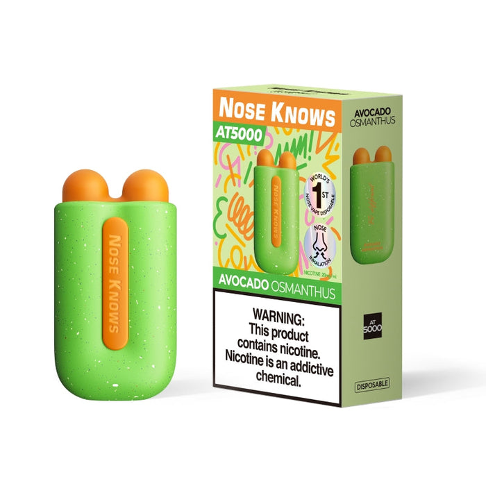 Nose Knows AT5000 disposable vape with advanced design for nose inhalation.