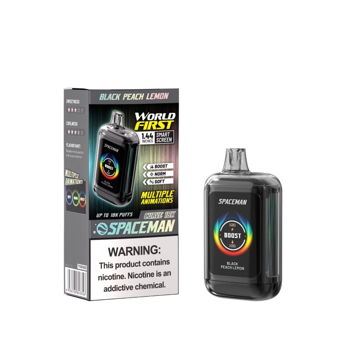 Spaceman Curve 18K Kit – A disposable vape with 18,000 puffs, 600mAh battery, and Type-C charging. Find the best deals at VapeNear.