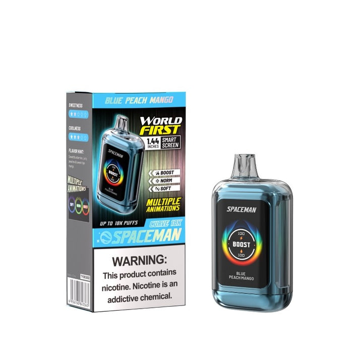 Spaceman Curve 18K Disposable – A sleek and portable vape with 18,000 puffs, 5% nicotine, and a 600mAh battery. Explore the latest at VapeNear.