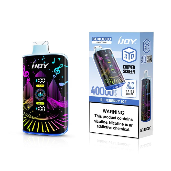 Rechargeable iJOY Bar SD40000 with a 750mAh built-in battery.