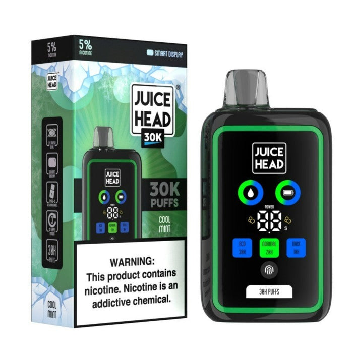 Juice Head 30K disposable vape with 5% nicotine strength for a satisfying hit.