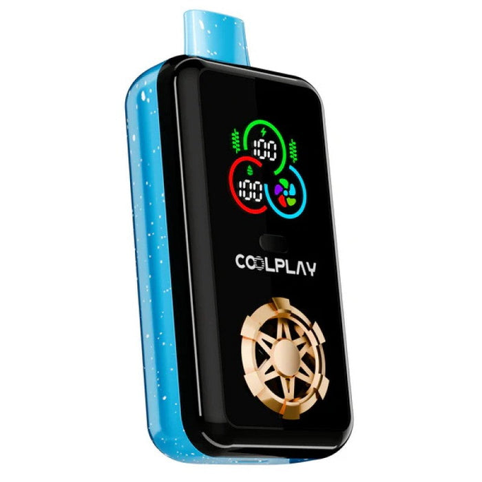 Vibrant display with vaping animations on the Coolplay Tornado 25K Disposable Vape