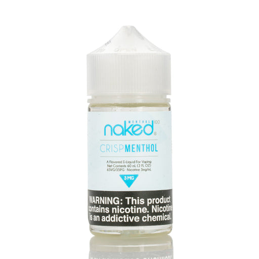 Enjoy the crisp menthol flavor of Naked 100 Crisp Menthol E-Juice with a balanced 65% VG and 35% PG formula for satisfying vapor production.