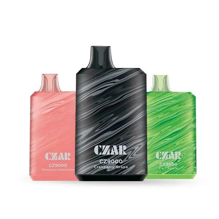 CZAR CZ9000 Disposable Vape featuring 17ml pre-filled e-liquid and up to 9000 puffs.