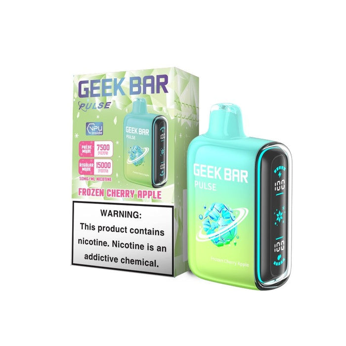 Geek Bar Pulse 15000 Frozen Edition disposable kit with 16ml e-juice and rechargeable 650mAh battery at Vapenear