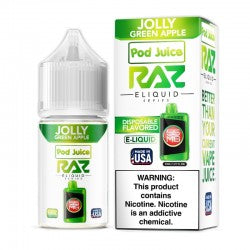 Pod Juice RAZ Disposable Collab Nic Salt E-juice 30ml