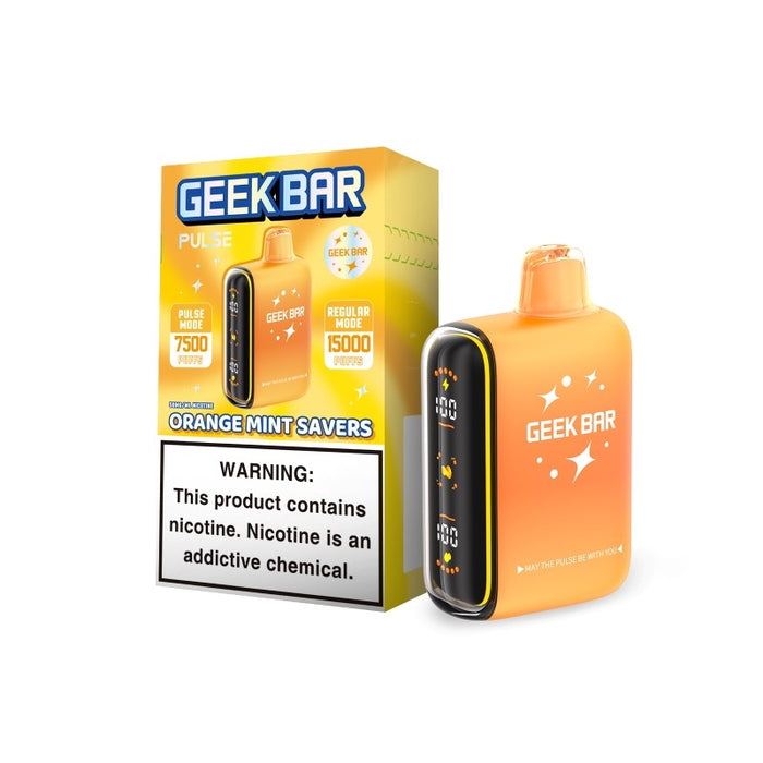 Colorful Geek Bar Pulse 15K Savers Edition with 15000 puffs and Life Savers candy-inspired vape flavors