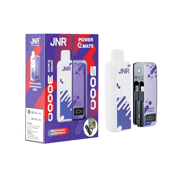 Pre-filled 19ml pod attached to PowerMate 30K vape battery
