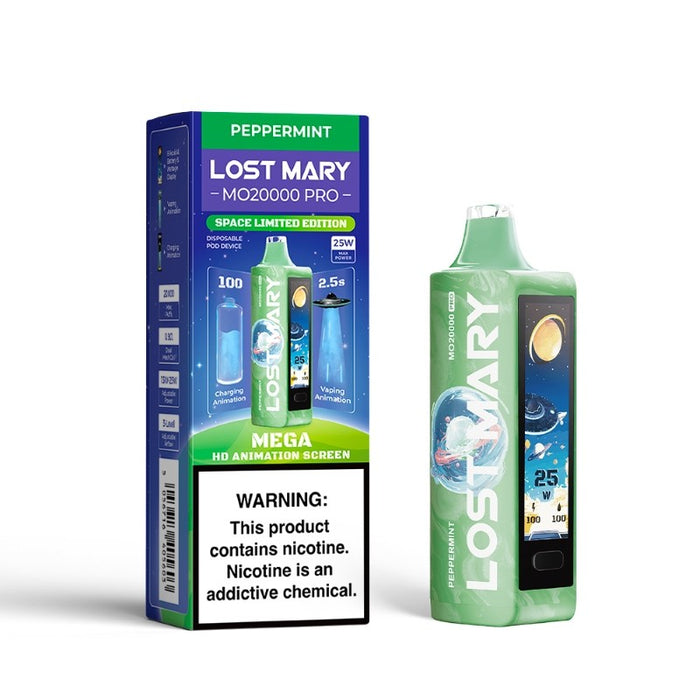 Pina Colada and Strawberry Kiwi flavors available in the Lost Mary MO20000 Pro Space Limited Edition disposable vape.