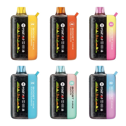 Pyne Pod Boost Max 30K disposable vape with 30,000 puffs for long-lasting use.