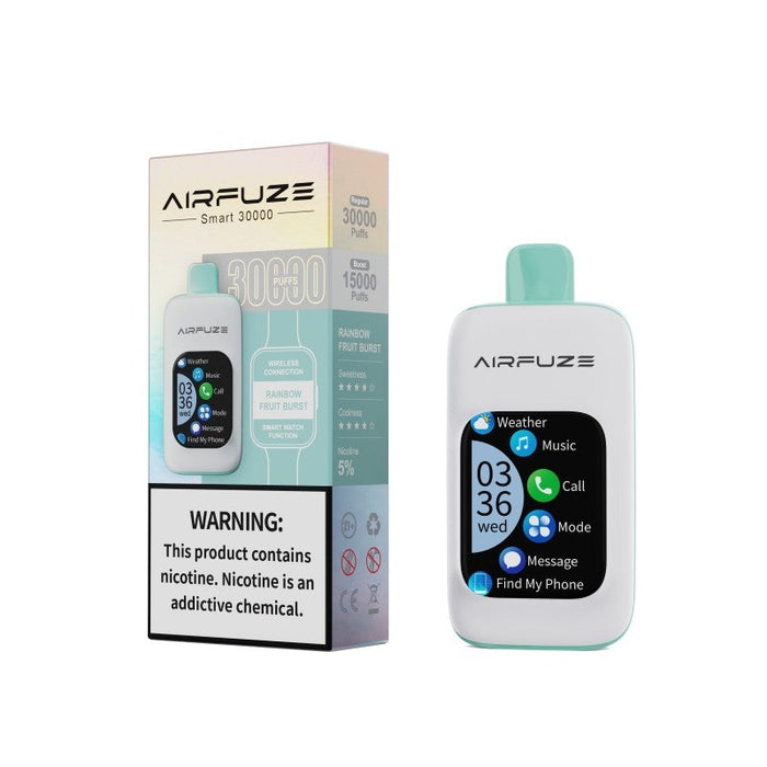 Smart vaping with Airfuze 30K, featuring wireless phone connection for calls and music playback.