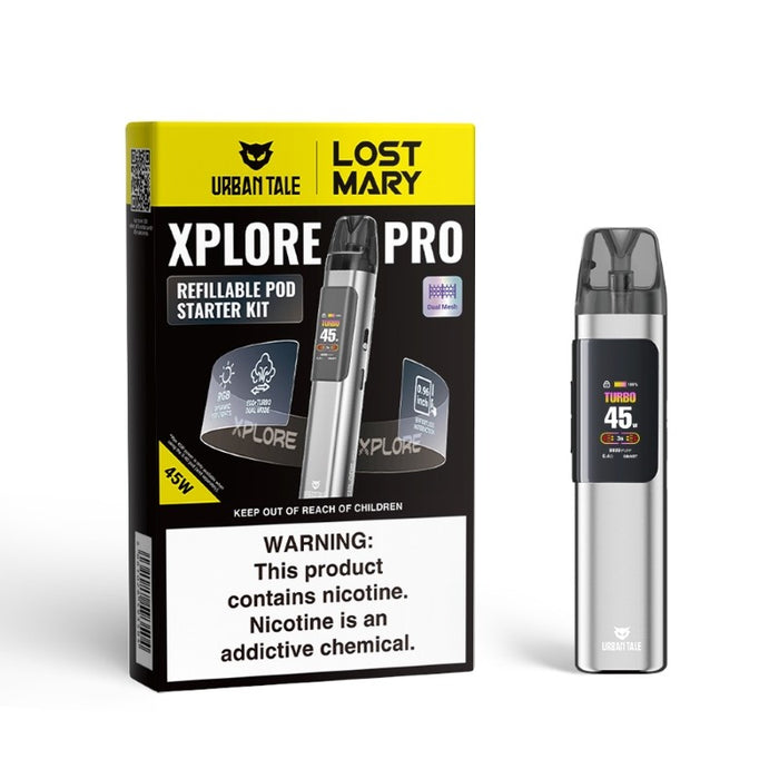 Urban Tale X Lost Mary Xplore Pro – A collaboration pod kit with a 1200mAh battery, color display, and Type-C charging. Perfect for on-the-go vapers. Shop now at VapeNear.