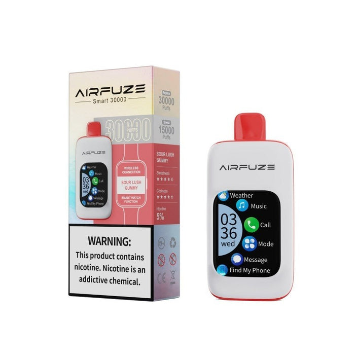 Airfuze 30K Disposable Vape with high nicotine strength (5%) and MTL design for smooth vaping satisfaction.