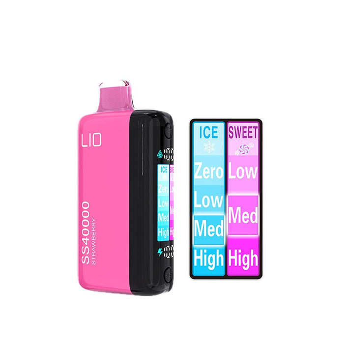 Durable 1100mAh rechargeable battery in iJOY Lio SS40000 for long-lasting use.