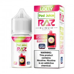 Pod Juice RAZ Disposable Collab Nic Salt E-juice 30ml