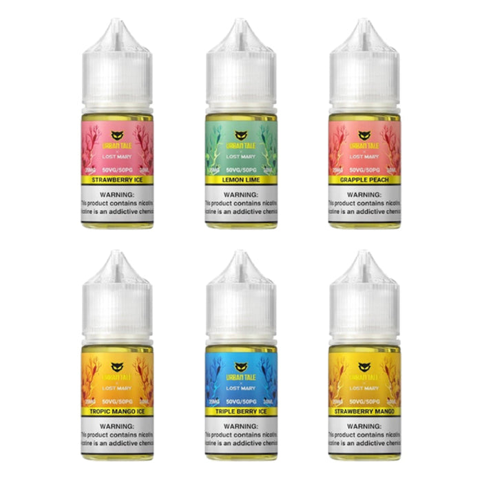 Tropic Mango Ice Urban Tale X Lost Mary E-Juice 30ml with a fruity mango flavor and refreshing minty coolness.