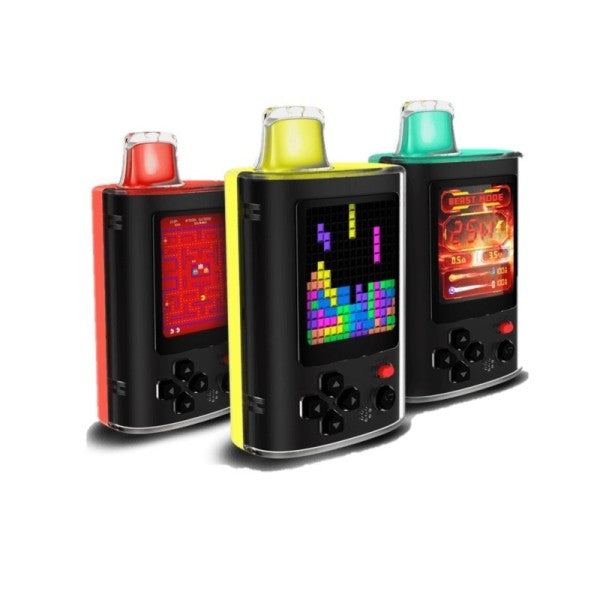 Retro game vaping experience with the Craftbox V-Play 20K, offering Pac-Man and Jet Fighter.